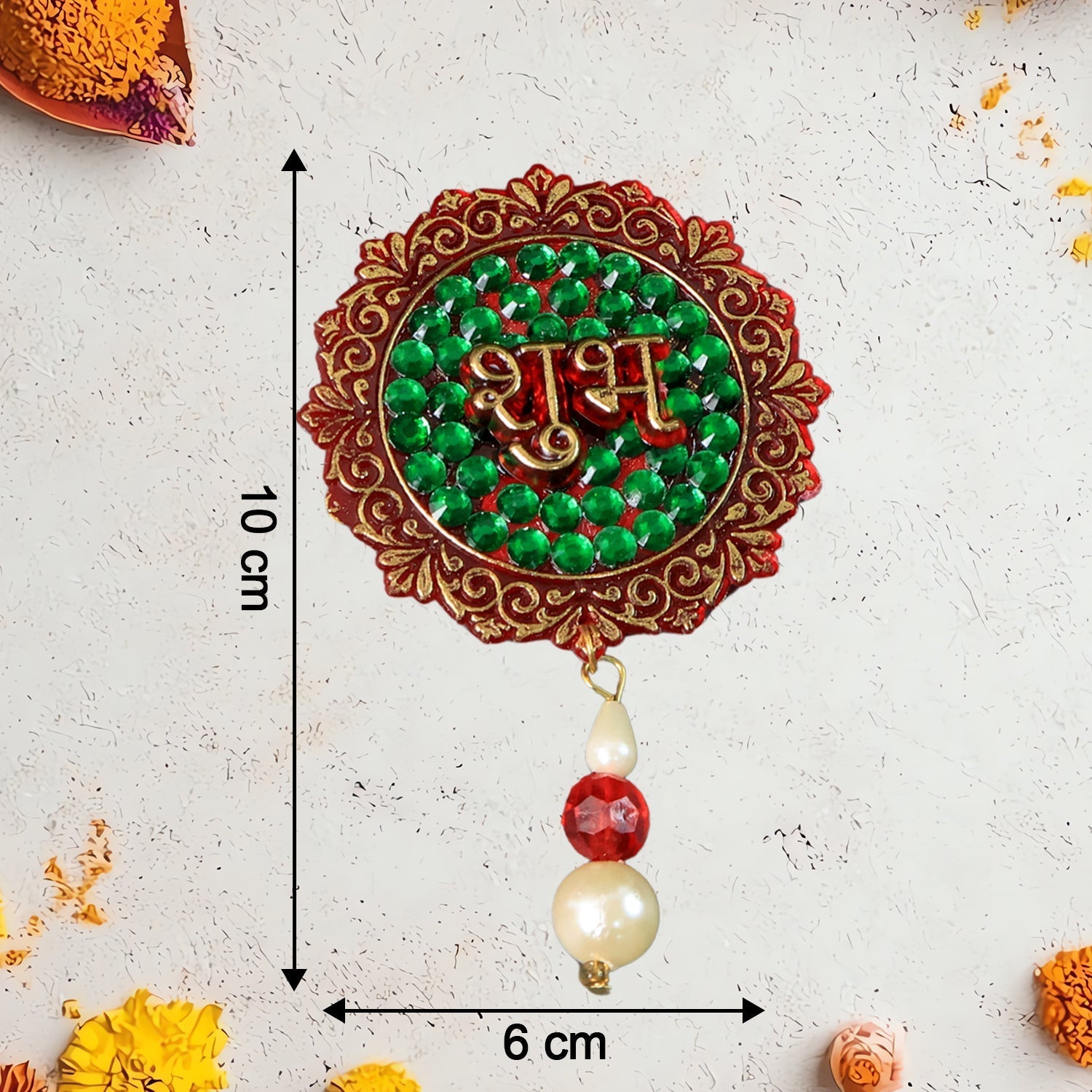 Artistic Shubh Labh Beaded Door Hanging Toran Artistic Shubh Labh Beaded Door Hanging Toran
